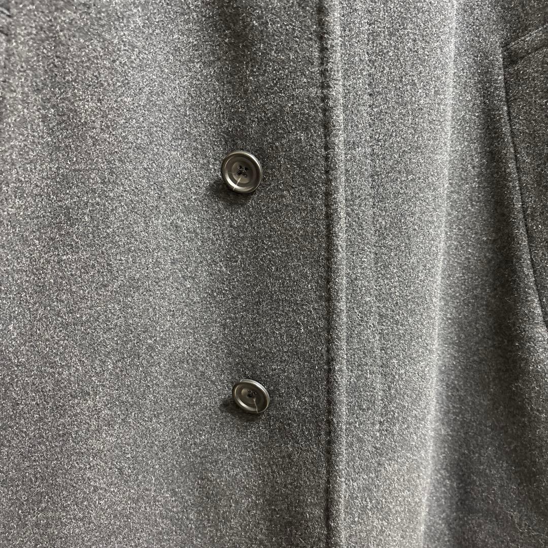 【美品】ブルックスブラザーズ カシミヤ混 ステンカラーコート ダークグレー 38