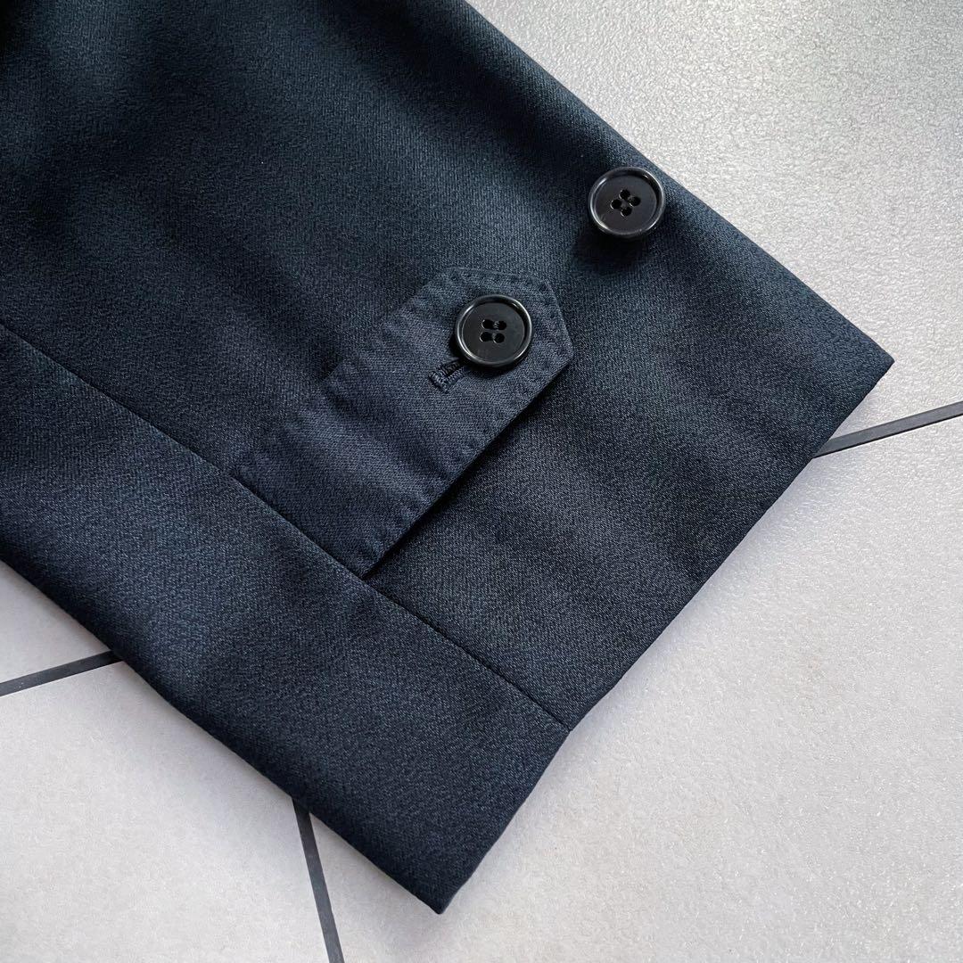 美品【Yves Saint Laurent】シルク混ウール ステンカラー コート