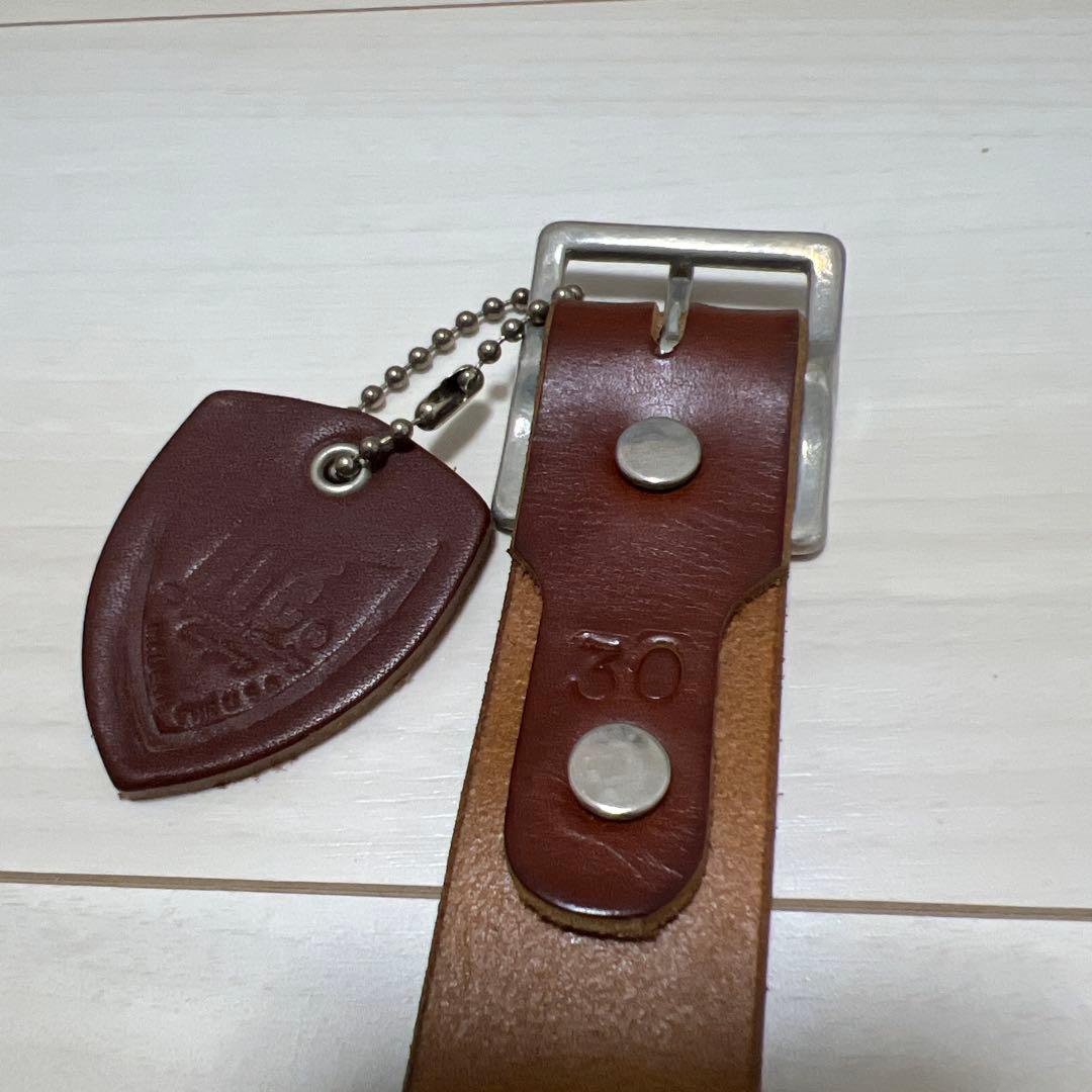 極美品 HTC フラワーターコイズ シルバースタッズ ブラウンレザー 30