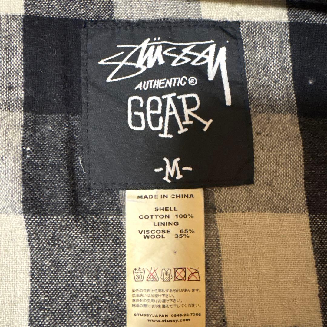 STUSSY TRIBE デニムジャケット Gジャン 刺繍 濃紺 M