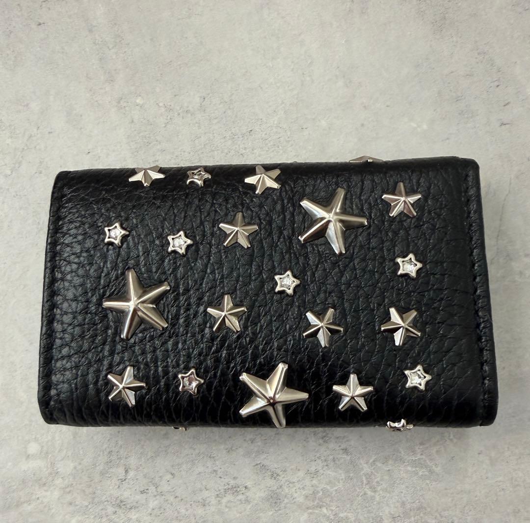 お値下げJIMMY CHOO ジミーチュウ キーケース スタッズ ブラック 美品