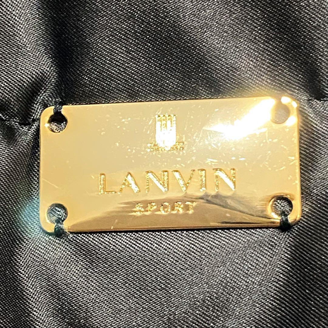 極希少】ランバンスポーツ ベスト リアルファー フード リバーシブル 黒 紺