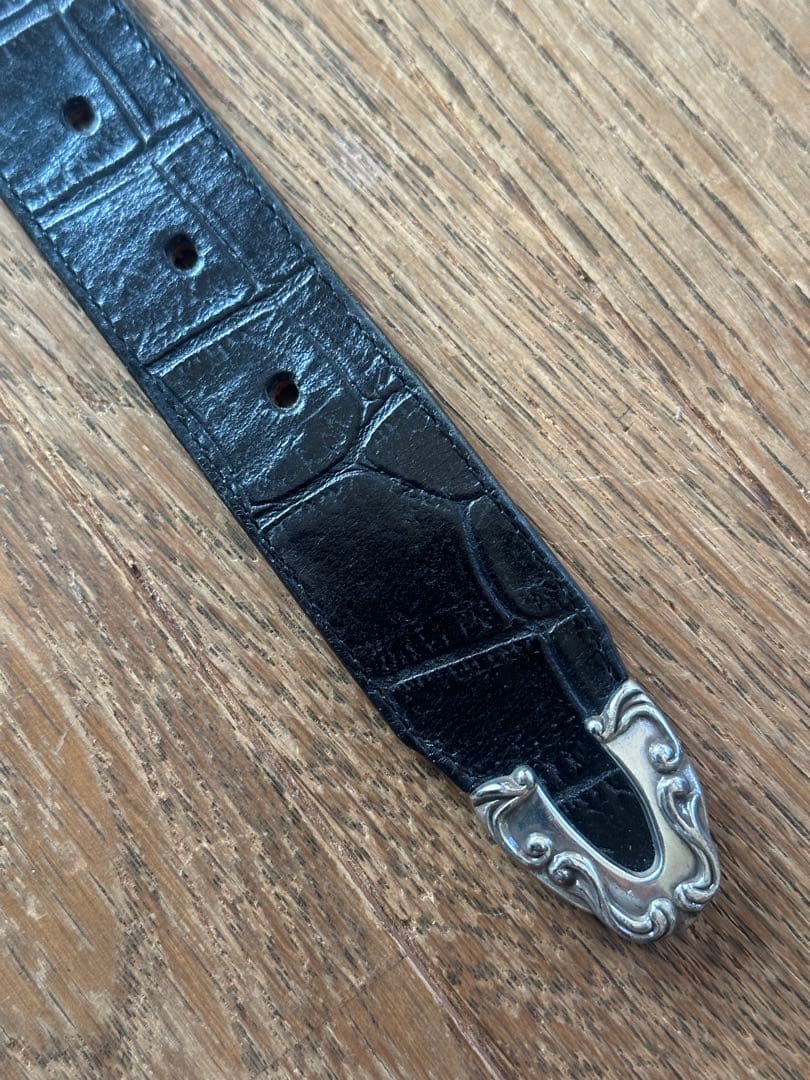 ブラック ウエスタン レザーベルト コンチョ 90s Y2K brighton