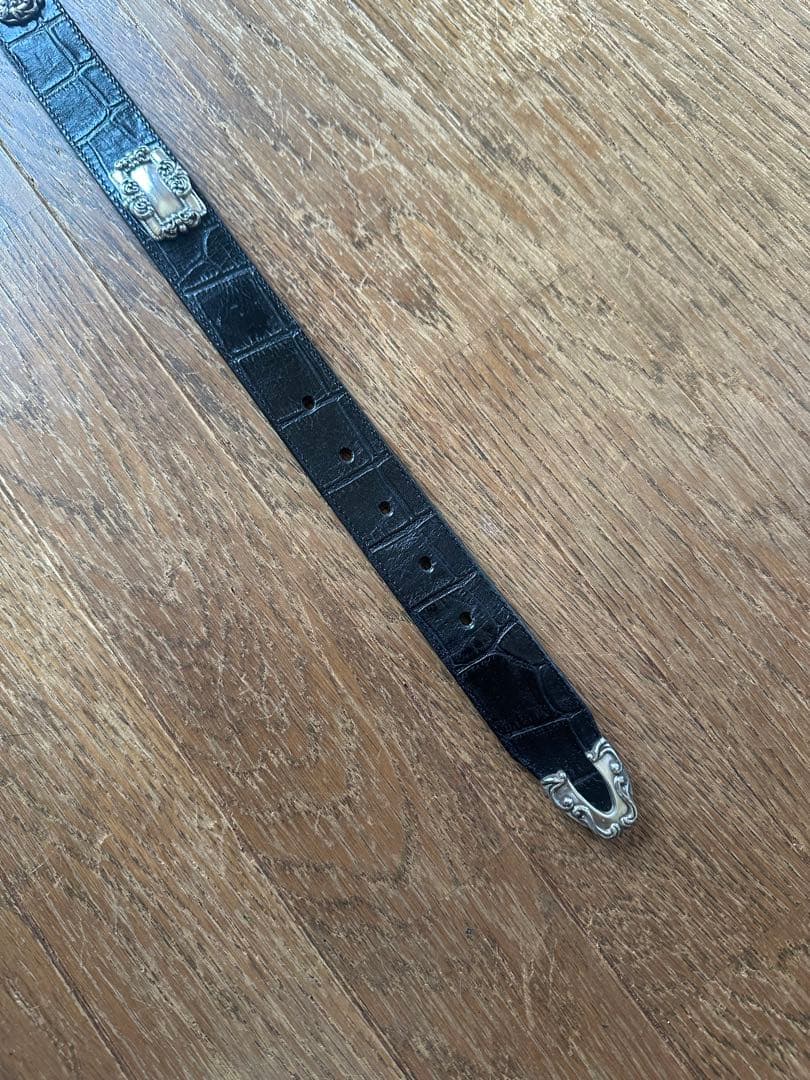 ブラック ウエスタン レザーベルト コンチョ 90s Y2K brighton