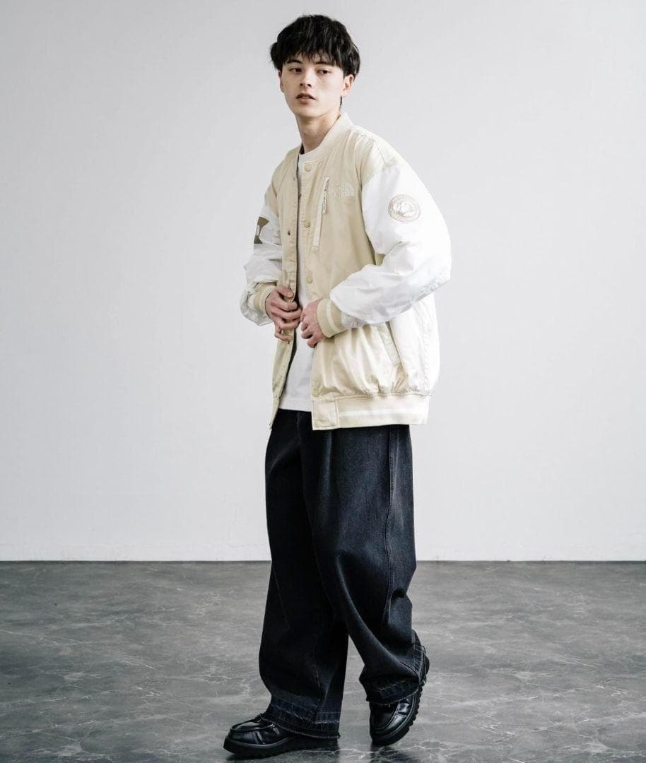 ノースフェイス ロゴ刺繍 ワッペン スタジャン プレイヤーヴァリティジャケット