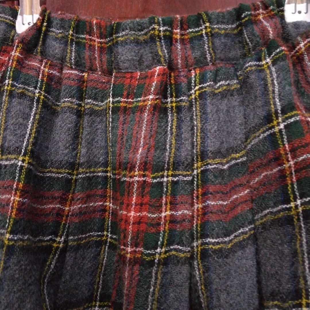 ウバソクウールチェックスカート10/18発売ウールライクチェック