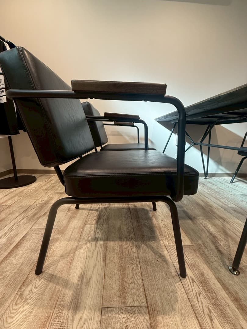 【1Pチェア2脚】4人用ヴィンテージ風ダイニングテーブルセット　1Pチェア2脚