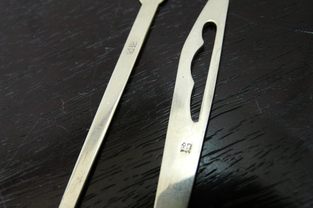 銀製 菓子切 菓子楊枝 18本 85.5g 銀食器 銀細工