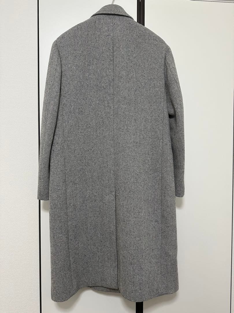 LACOSTE グレー ダブルブレスト チェスターコート FR 52