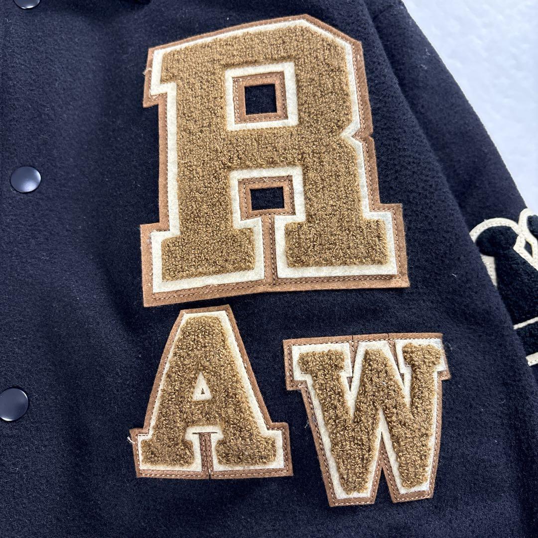 INTERBREED RAW Varsity スタジャン XL 刺繍 黒