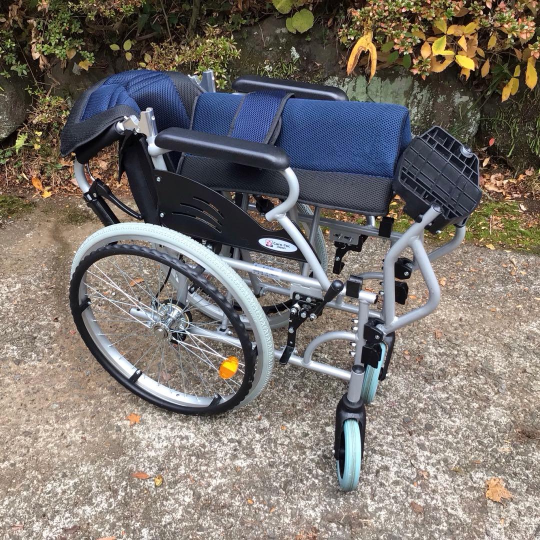 アルミ製自走用車椅子 ネイビー