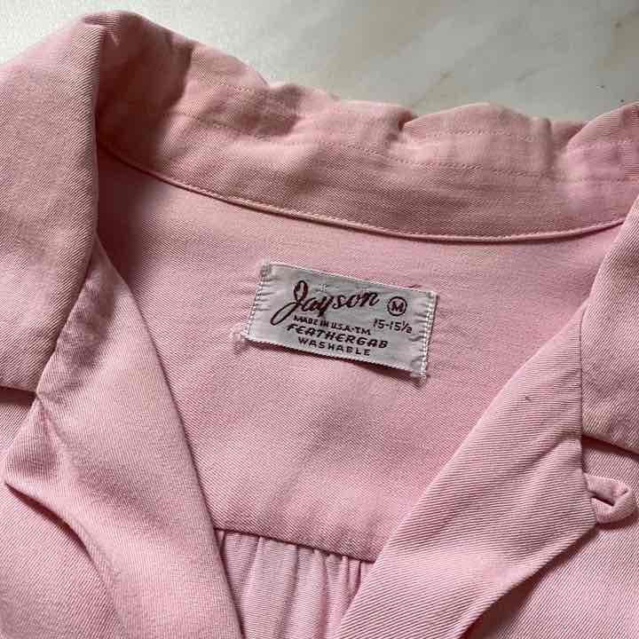 vintage 50s ミルキーピンク シャツ - メルカリ