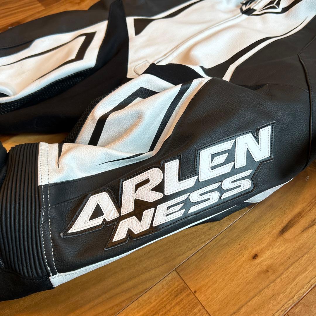 最終値下げ アレンネス 革ツナギ レーシングスーツ 黒白 サイズ54