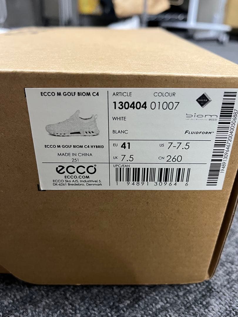 【新品・未使用】ecco BIOM C4 ゴルフシューズ ホワイト
