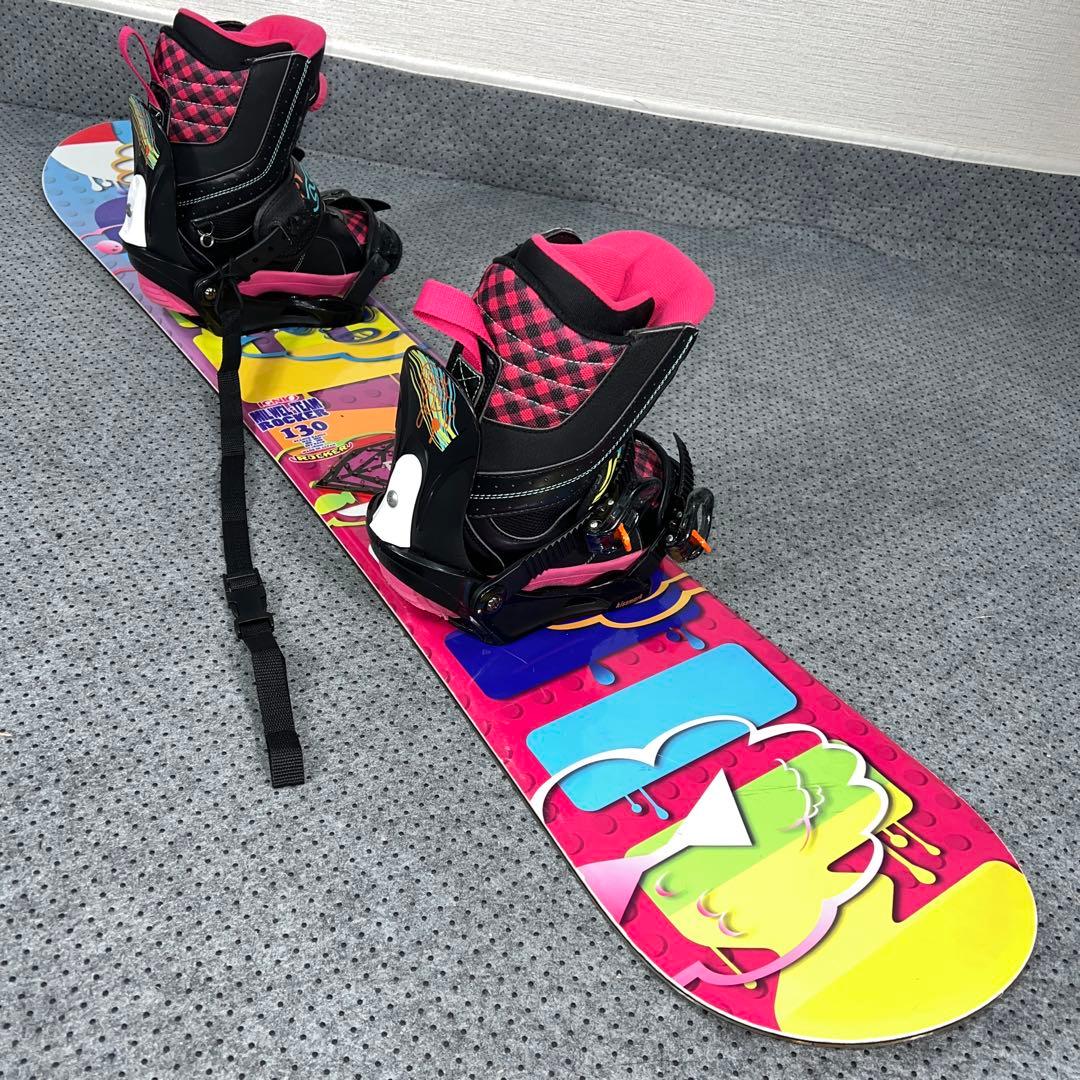 5回使用 キッズスノーボード 130cm IGNIO×バイン×ダイヤルブーツ