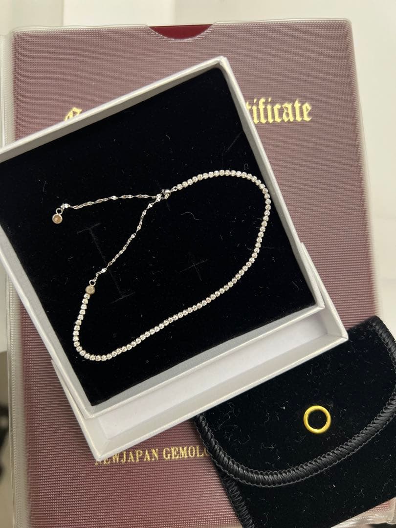 【本日限定価格】天然ダイヤモンド1ct pt850ブレスレット 証明書付き