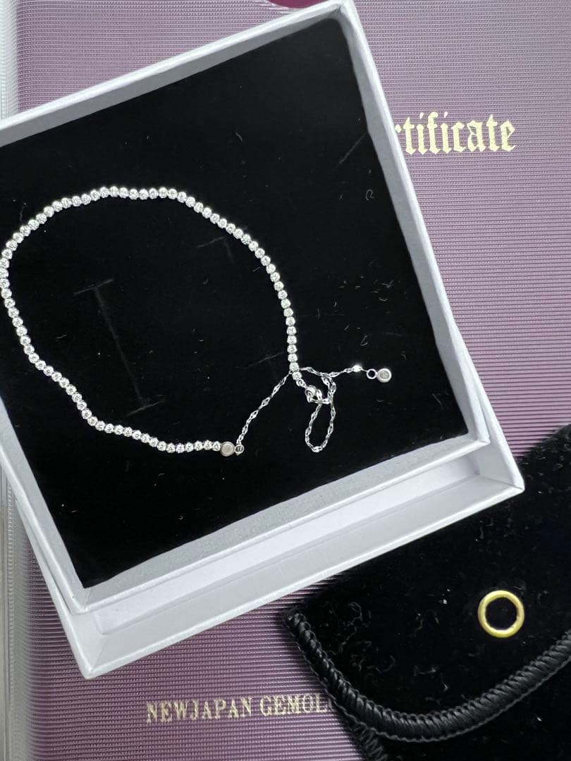 【本日限定価格】天然ダイヤモンド1ct pt850ブレスレット 証明書付き