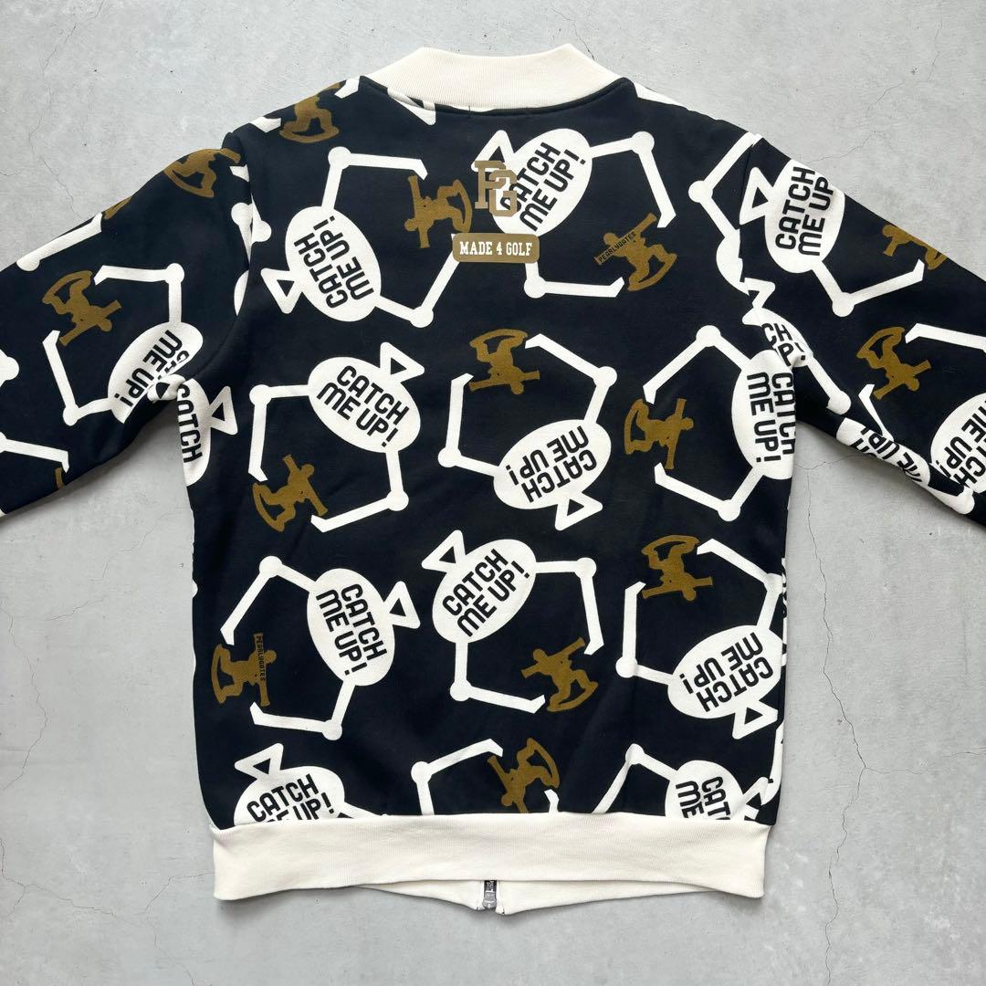 PEARLY GATES 総柄 ダブルジップアップ 裏起毛 ブルゾン サイズ1