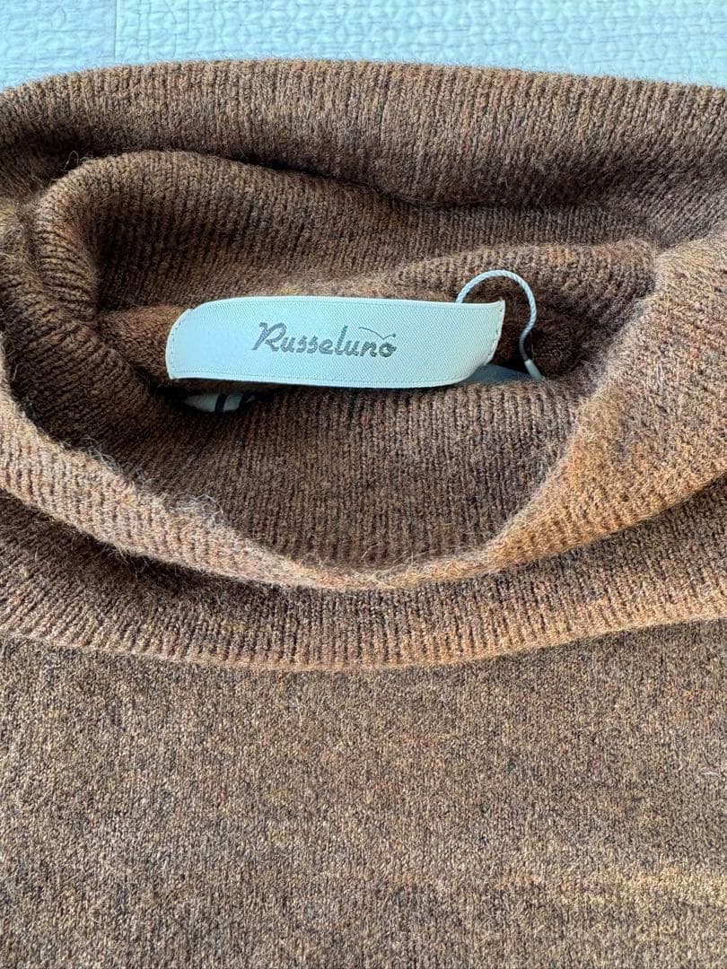 ラッセルノ【新品】サイズ7 タートル 長袖 ハイネック ゴルフ セーター