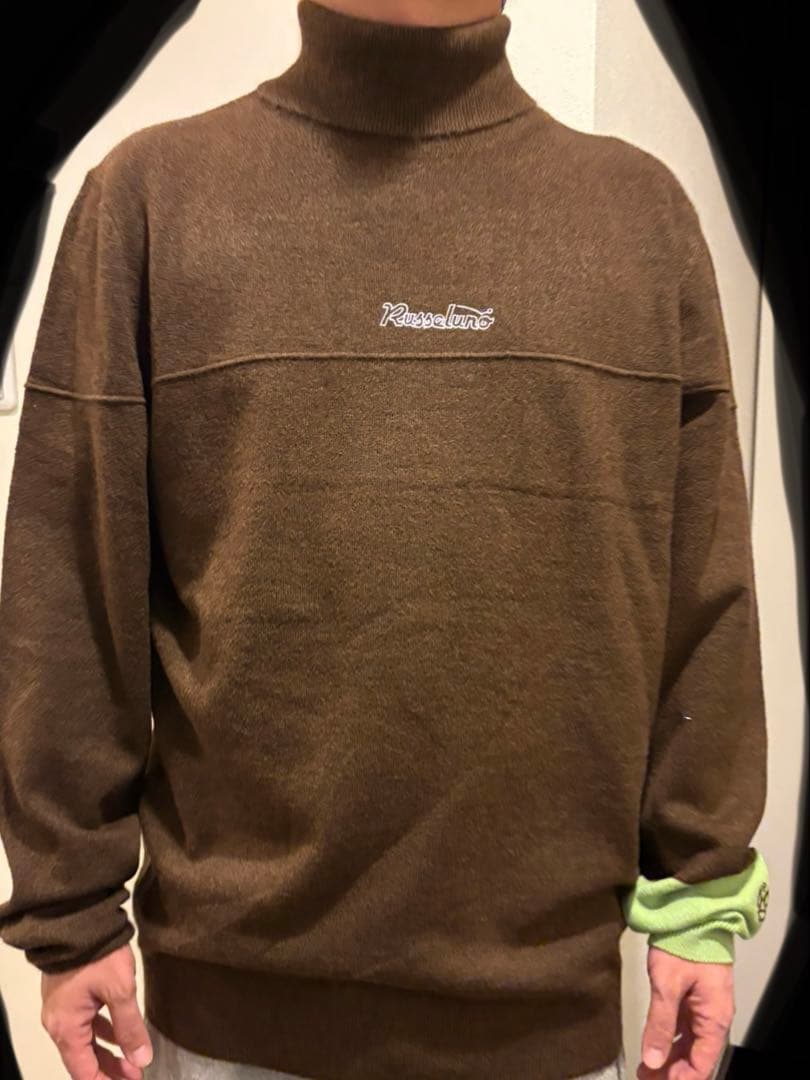 ラッセルノ【新品】サイズ7 タートル 長袖 ハイネック ゴルフ セーター
