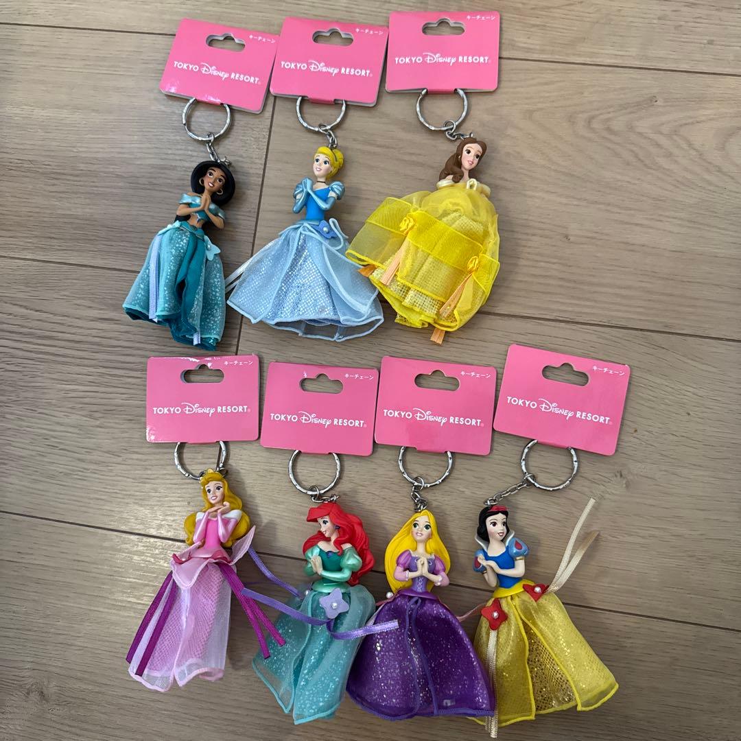 東京ディズニーリゾート ディズニープリンセスキーホルダー 7個セット