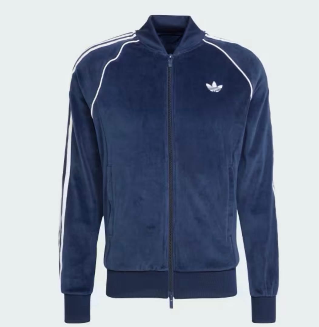 SST アディカラー ベロア トラックトップ ネイビー Sサイズ