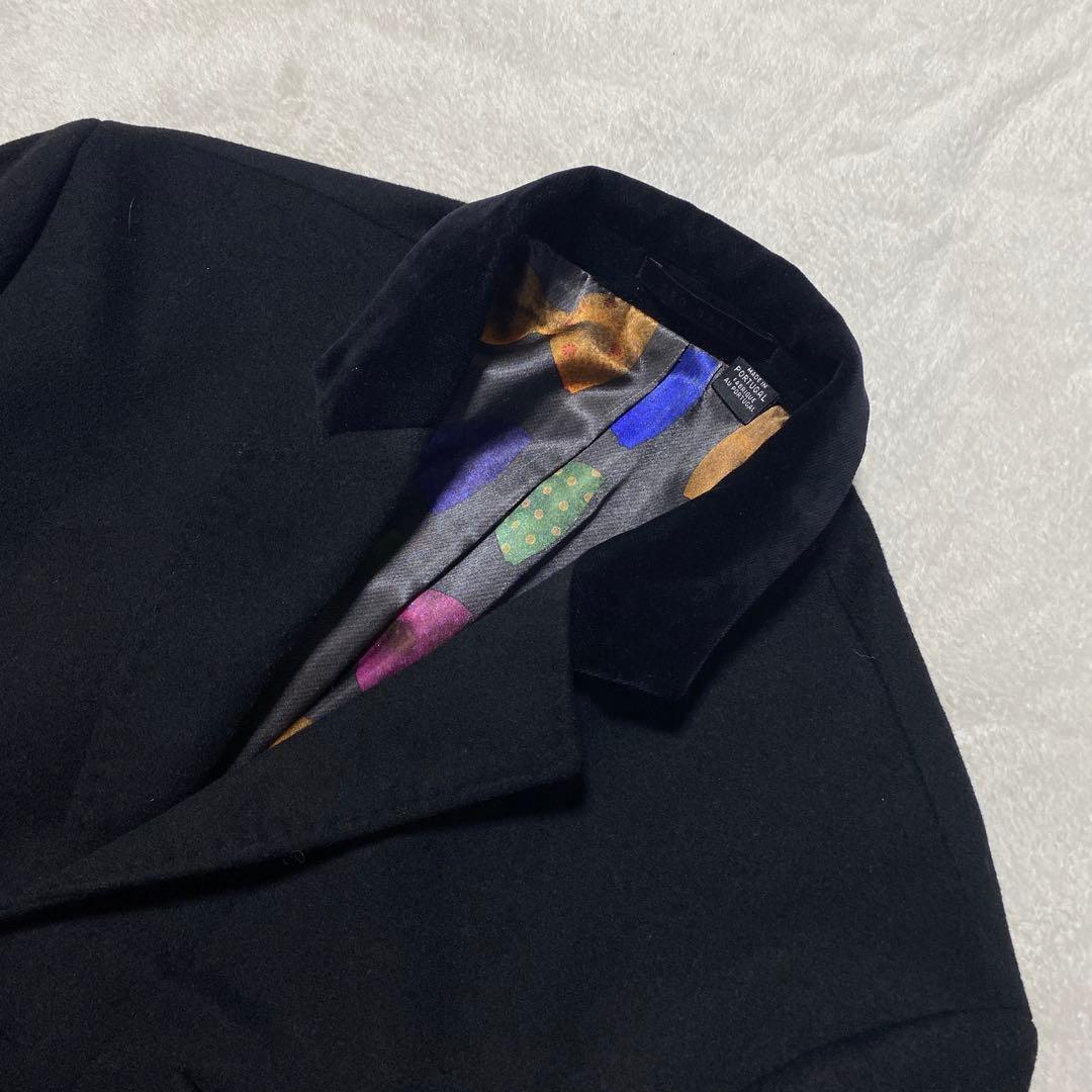 ✨希少✨ TED BAKER ロングチェスターコート 黒 マルチカラー 総柄