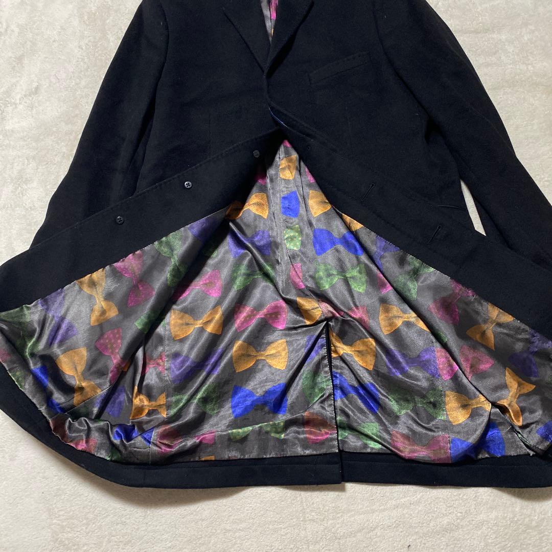 ✨希少✨ TED BAKER ロングチェスターコート 黒 マルチカラー 総柄