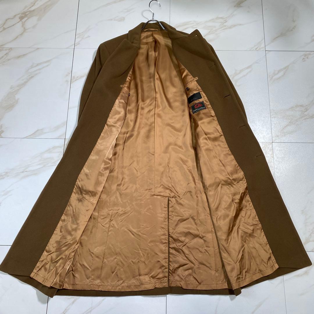 希少⭐︎テットオム イタリア製生地 カシミヤ ステンカラーコート 超ロング丈