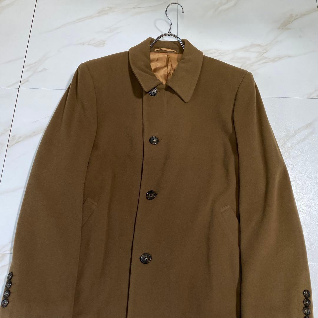 希少⭐︎テットオム イタリア製生地 カシミヤ ステンカラーコート 超ロング丈