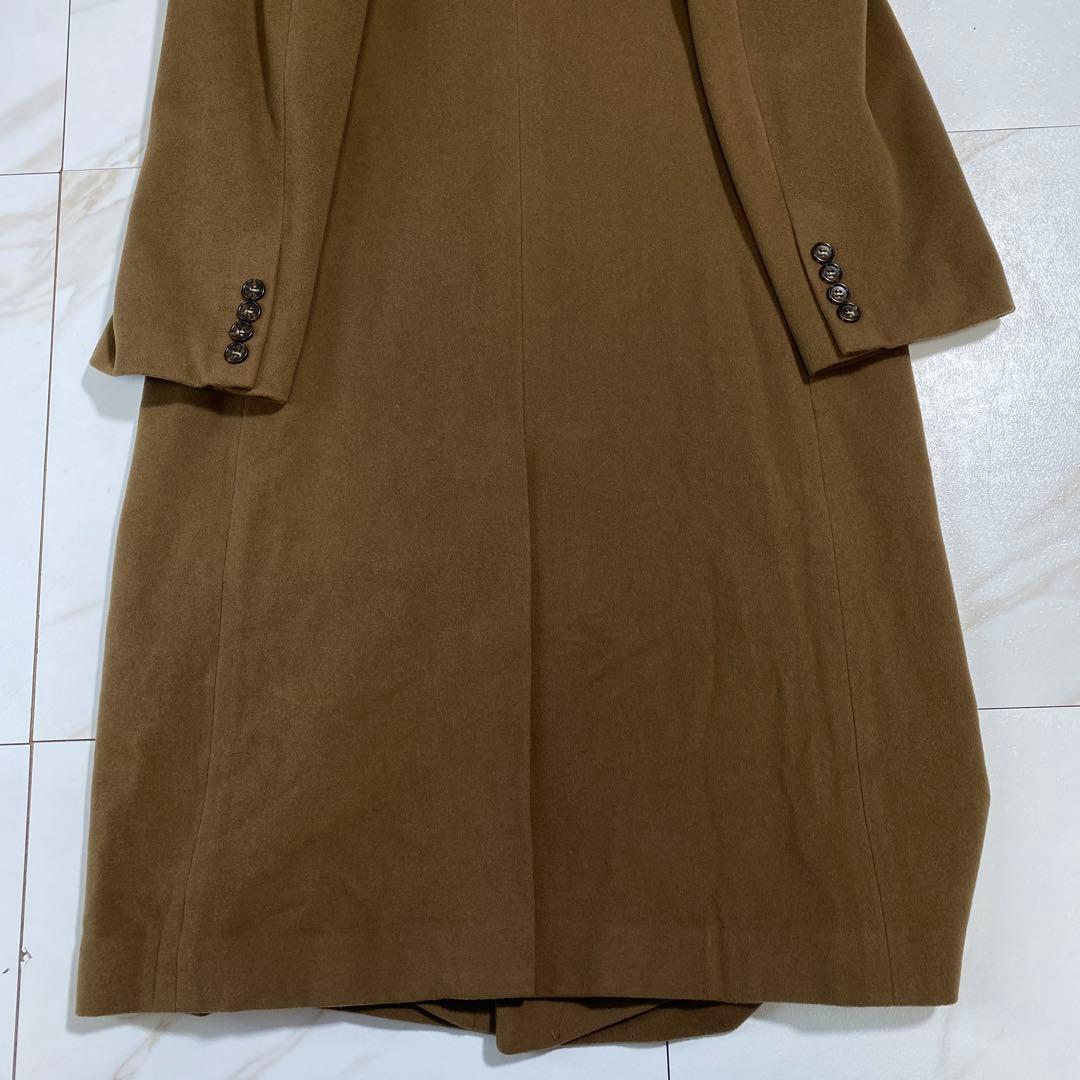 希少⭐︎テットオム イタリア製生地 カシミヤ ステンカラーコート 超ロング丈