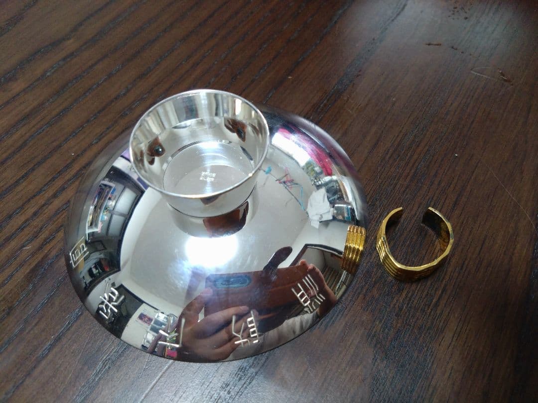 銀杯シルバー造幣局製SILVER刻印あり。おまけにシルバー刻印指輪*合計69g