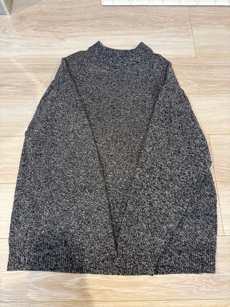 《ATON》WOOL MOULINE MOCKNECK SWEATER(4)