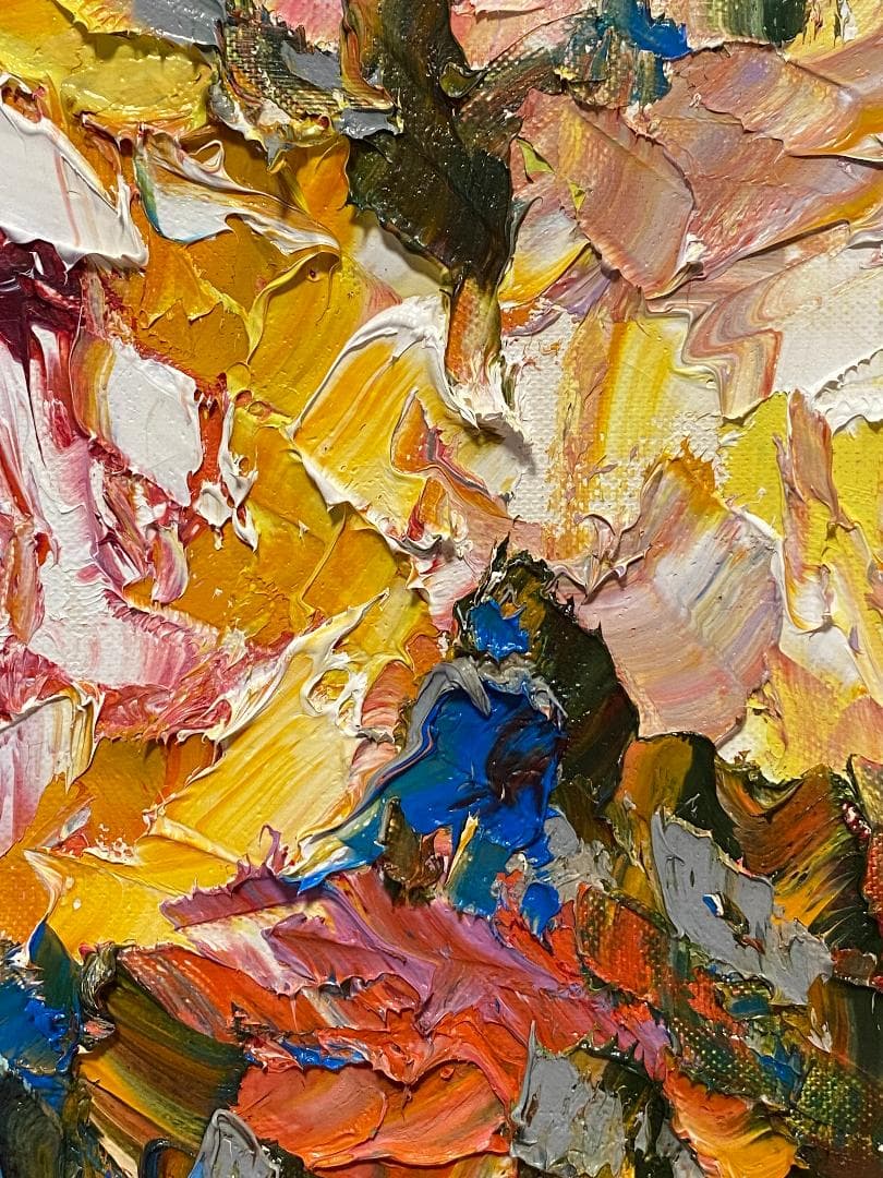 「真作」藤田邦明「バラ」静物画　油彩画　額装　サイン有り　F10号