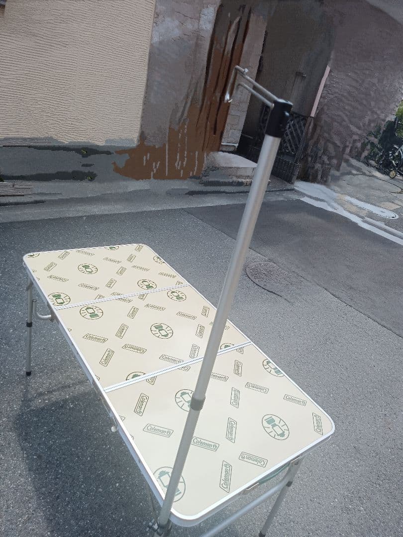 【Coleman】三折テーブル ランタンポール付