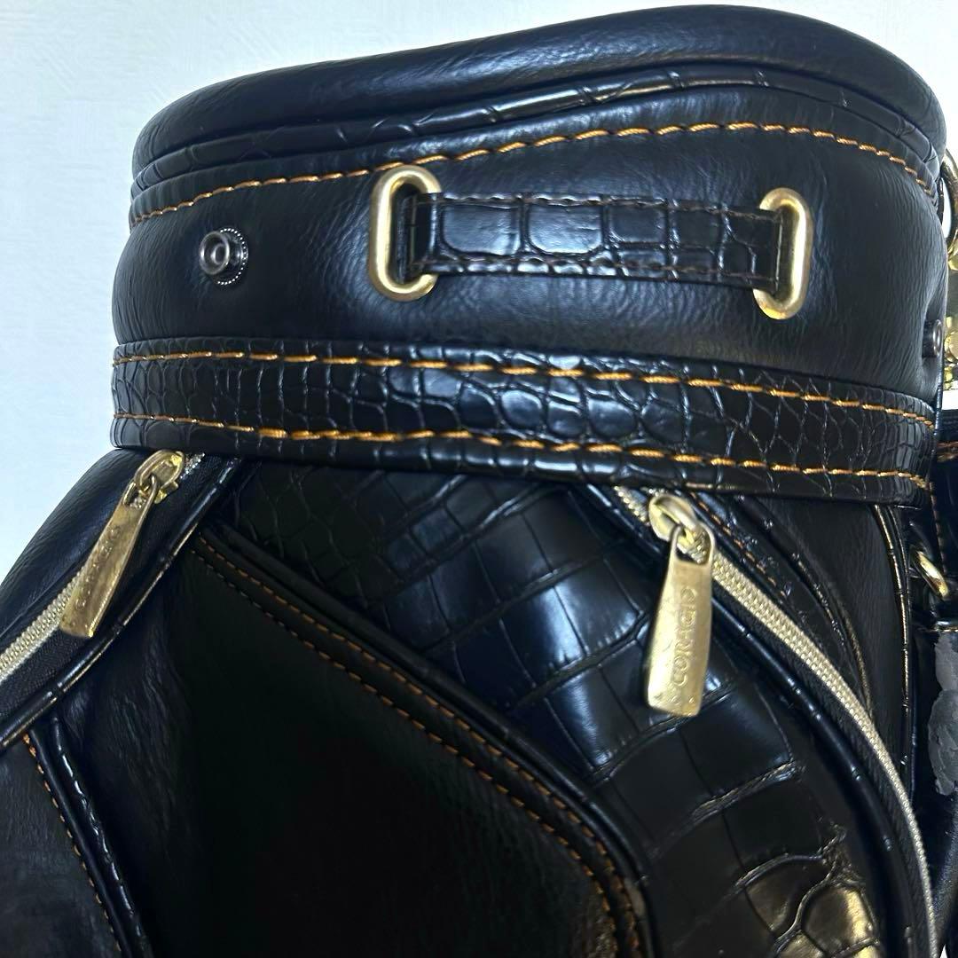 【M'S】キャディバッグ ゴルフバッグ スタンド式 ブラック