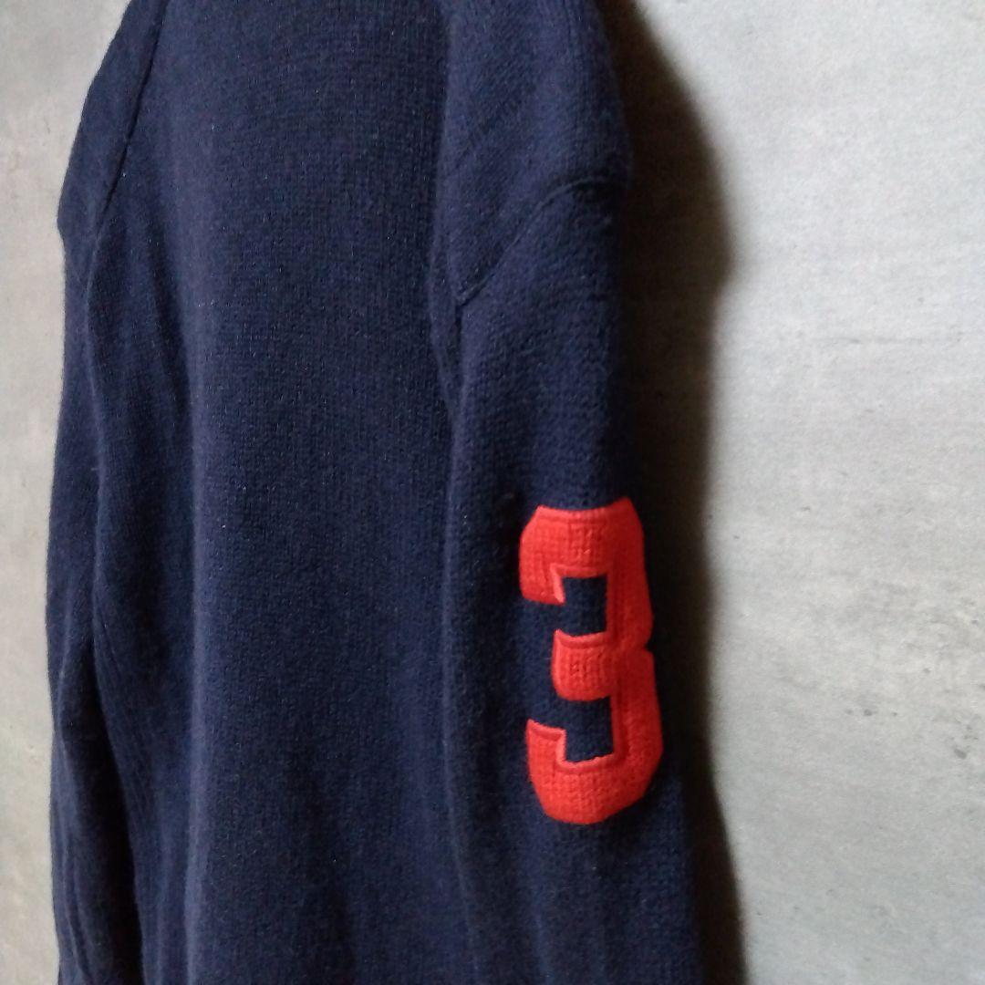 ラルフローレン ドライバーズニット ビッグポニー ナンバリング ネイビー