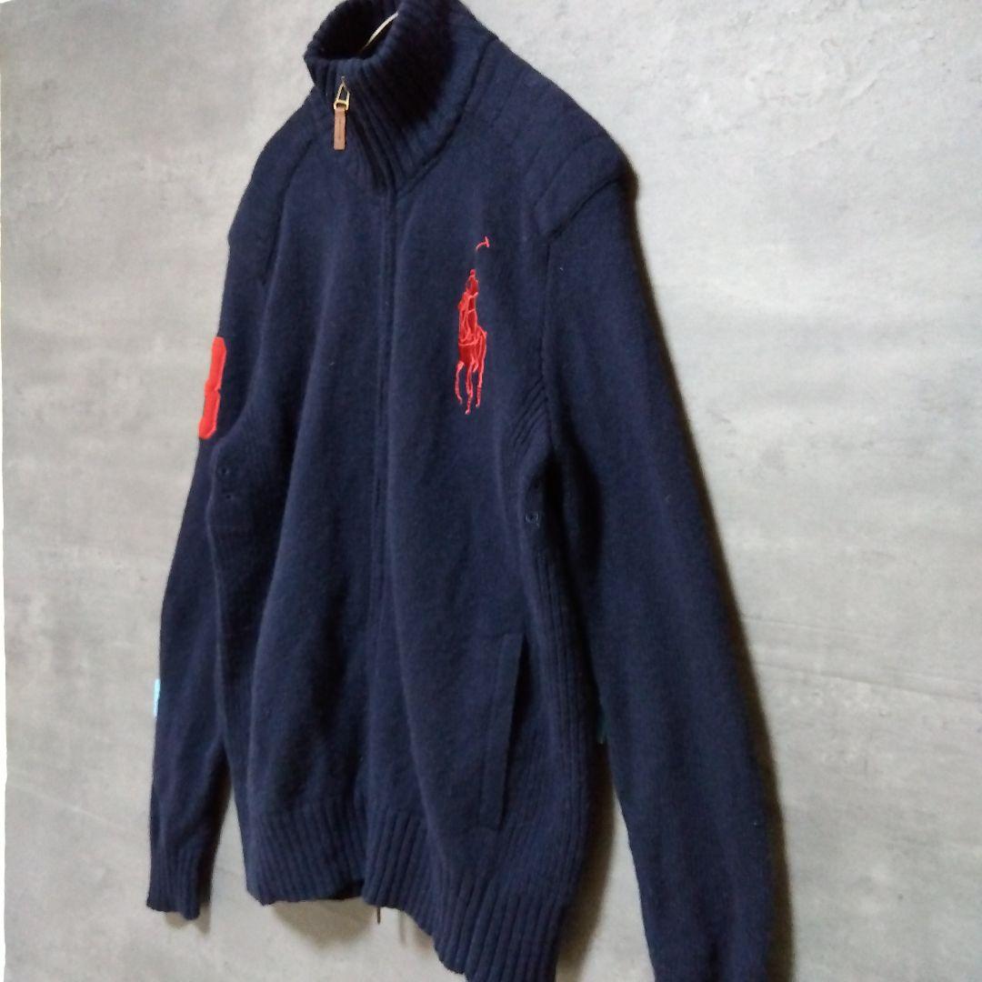 ラルフローレン ドライバーズニット ビッグポニー ナンバリング ネイビー