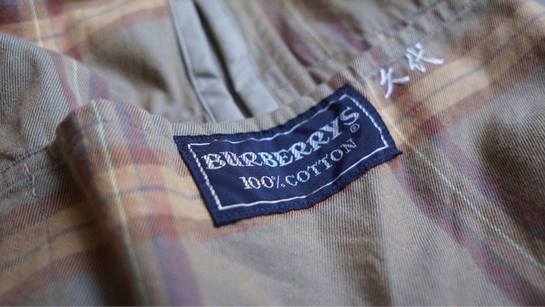 Burberry 一枚袖　英国製　コットン100 ステンカラーコート