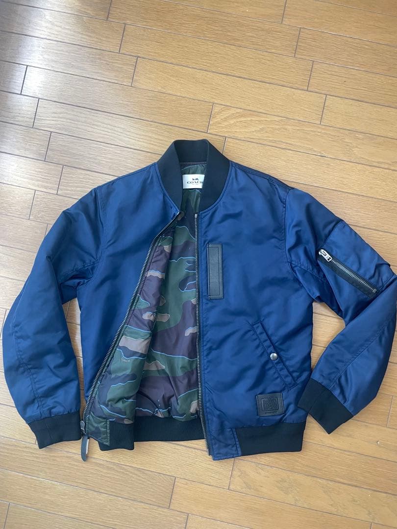 コーチMA1 フライトジャケット ネイビー 人気