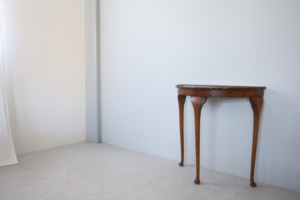 英国アンティーク猫脚コンソールテーブル/木製机/飾り棚サイドテーブル88-173