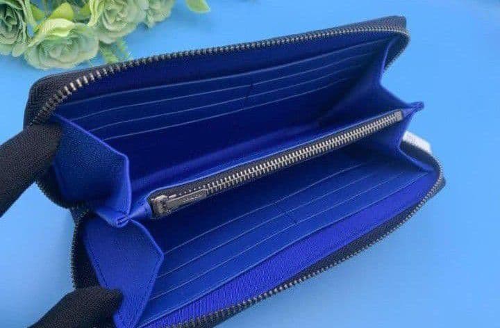 新品未使用コーチ長財布シグネチャーロングジップブルーレディースメンズ送料無料