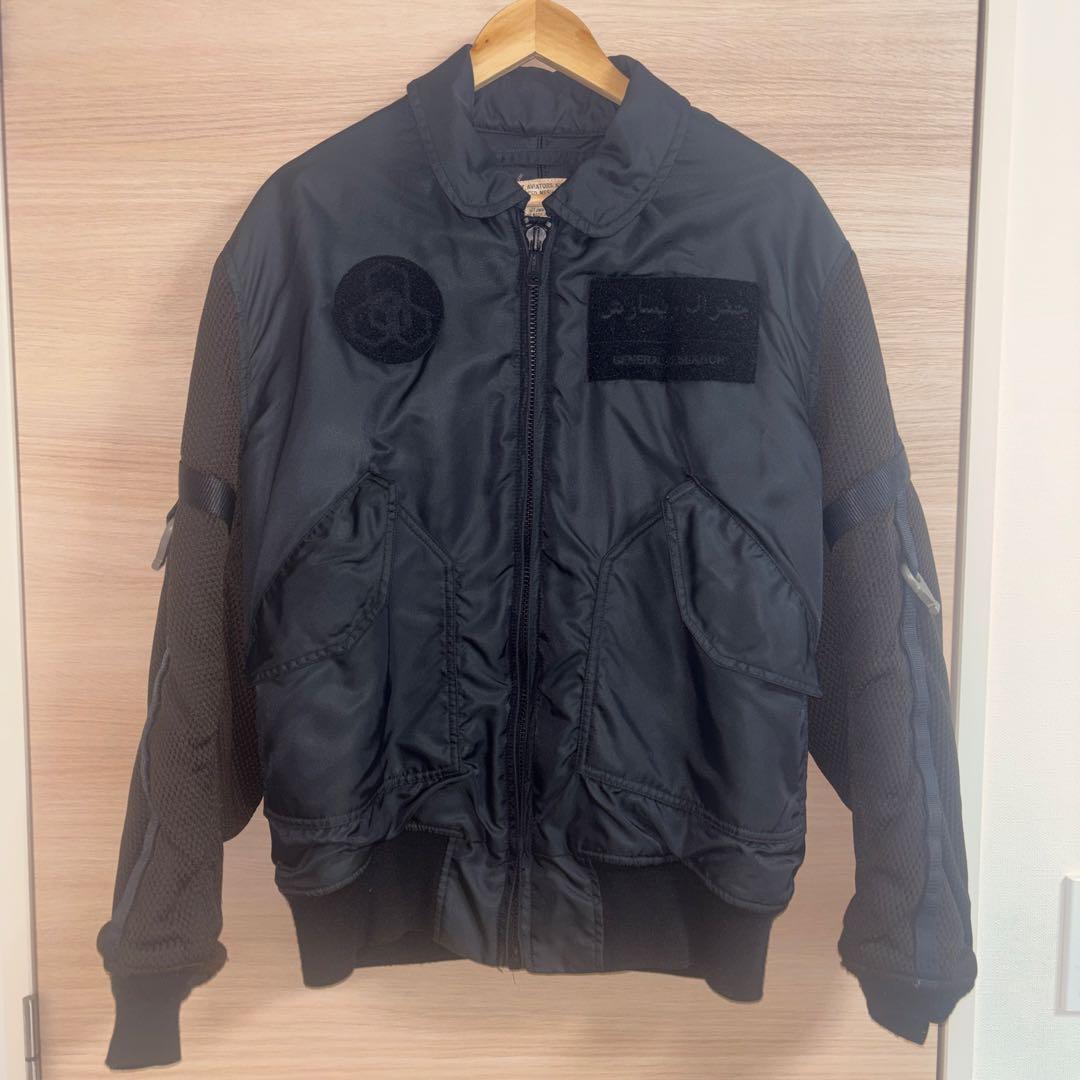 01AW GENERAL RESEARCH フライト ジャケット 黒 MA-1 - メルカリ