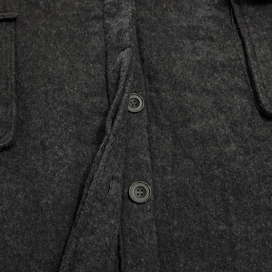 【たぃまちゃーず】 soulberry ウール着崩しコート チャコール系
