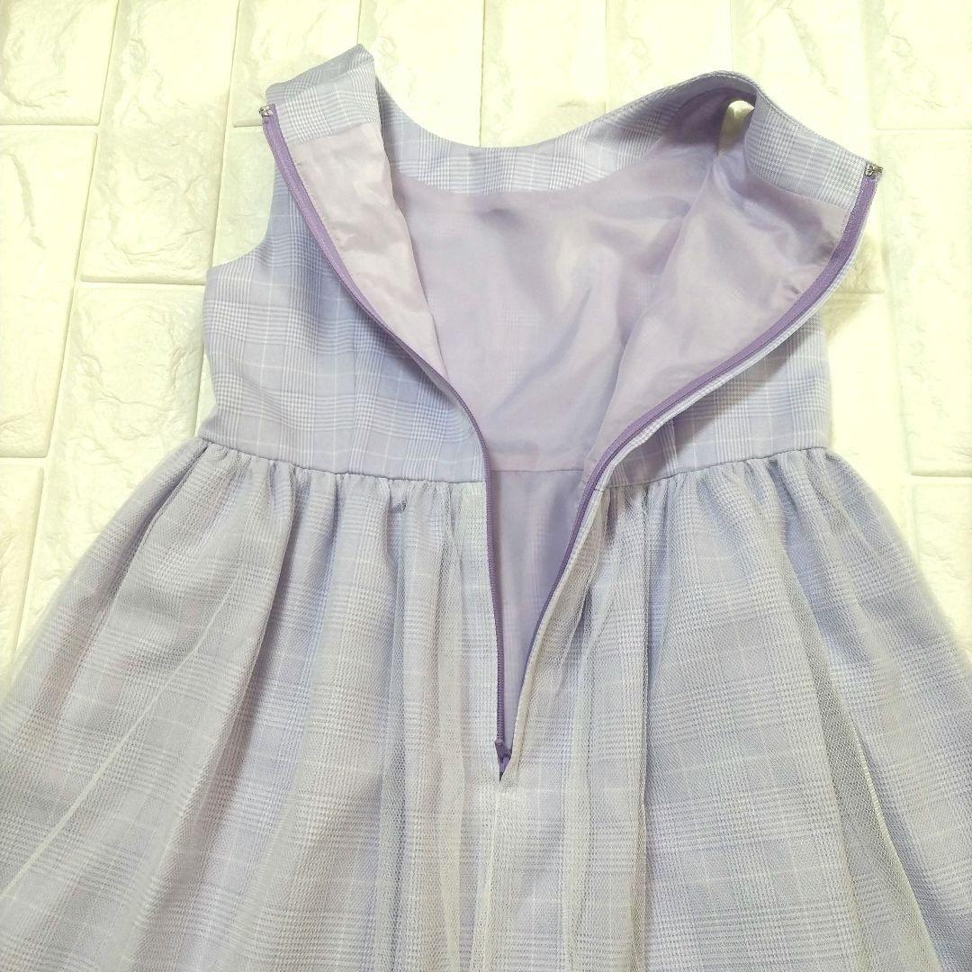 【120】ELLE en noir 入学式 卒園 フォーマル パープル チュール