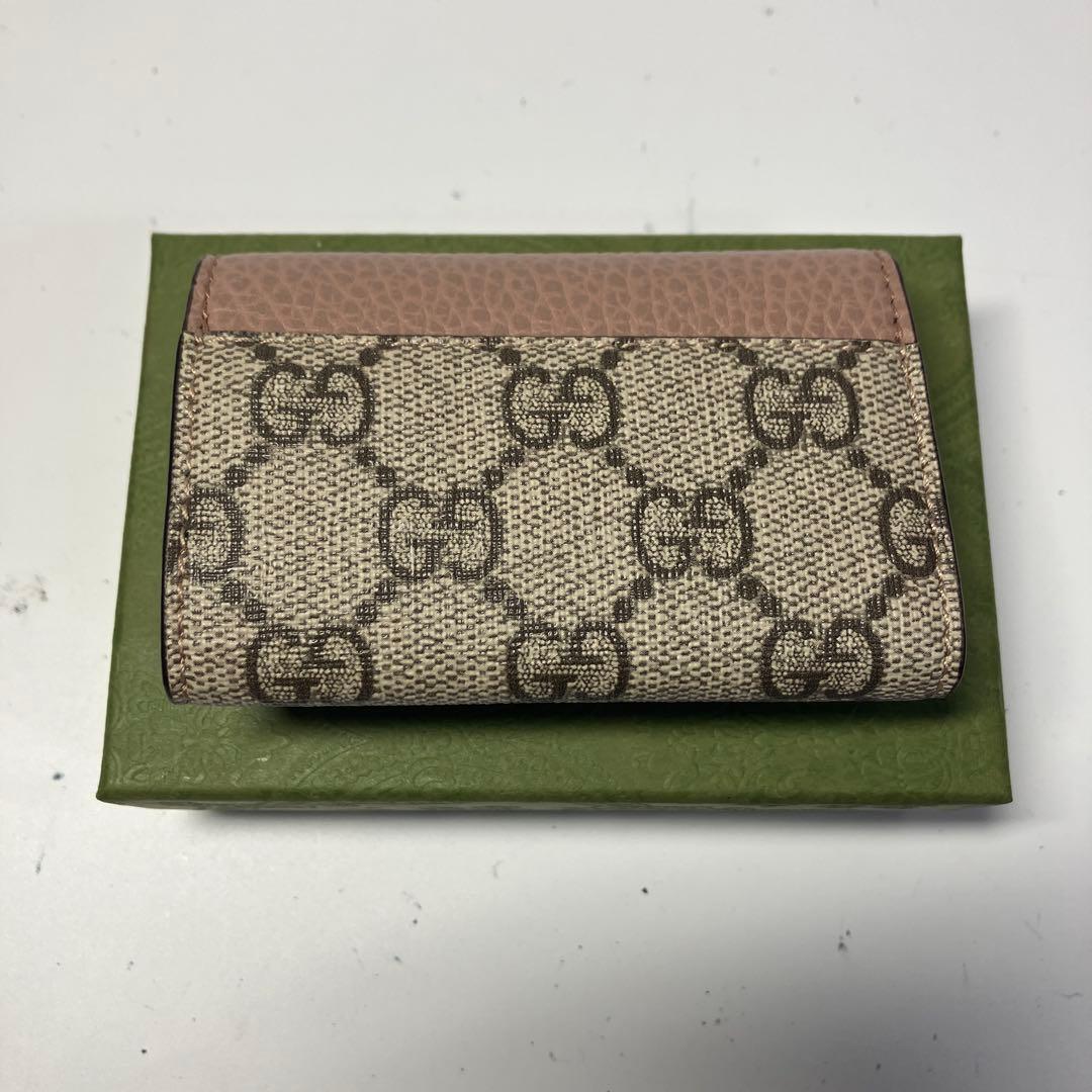 極美品　グッチGGマーモント ダスティピンク　キーケース