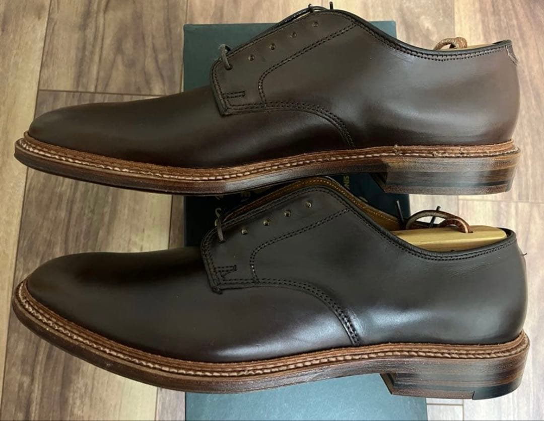 新品 レア オールデン J.CREW別注 US8D クロムエクセル プレーントゥ