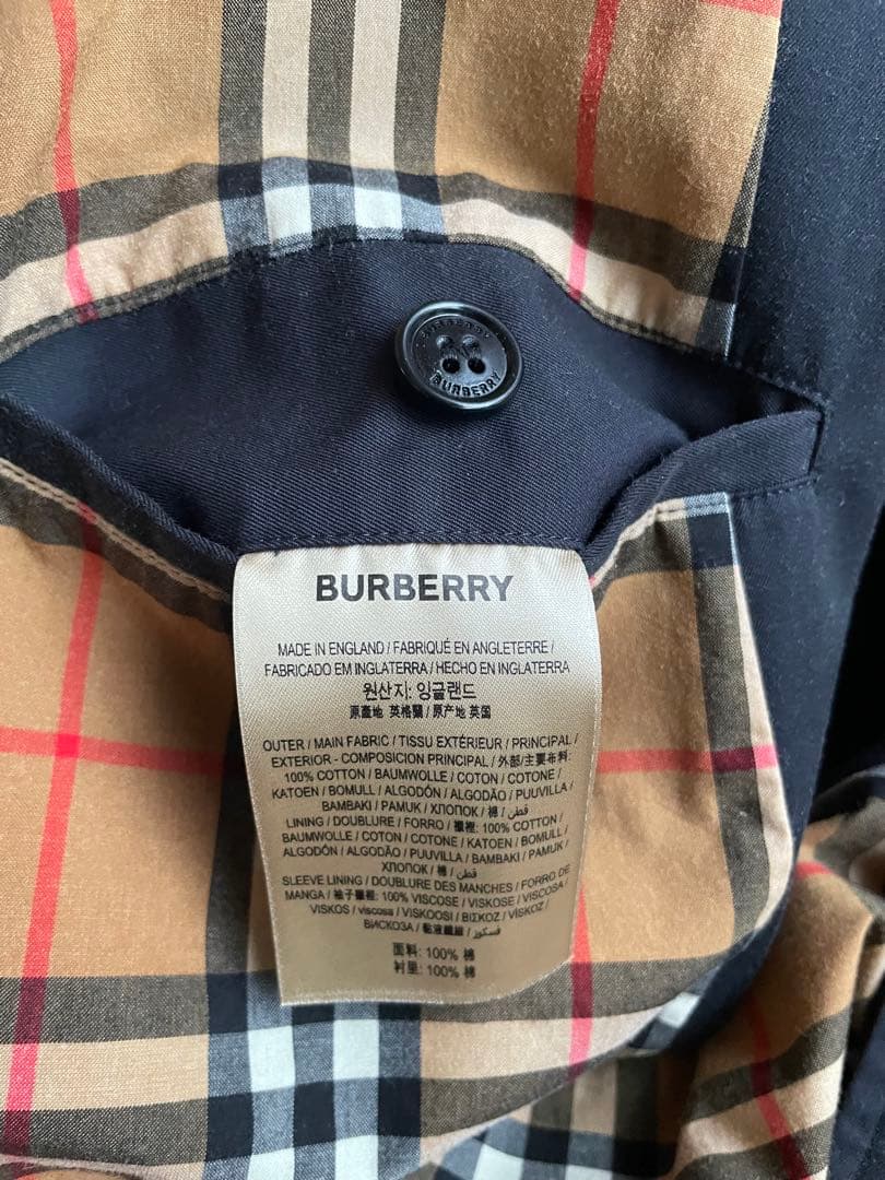 バーバリー THE PIMLICO ステンカラーコート　ネイビー50 XL