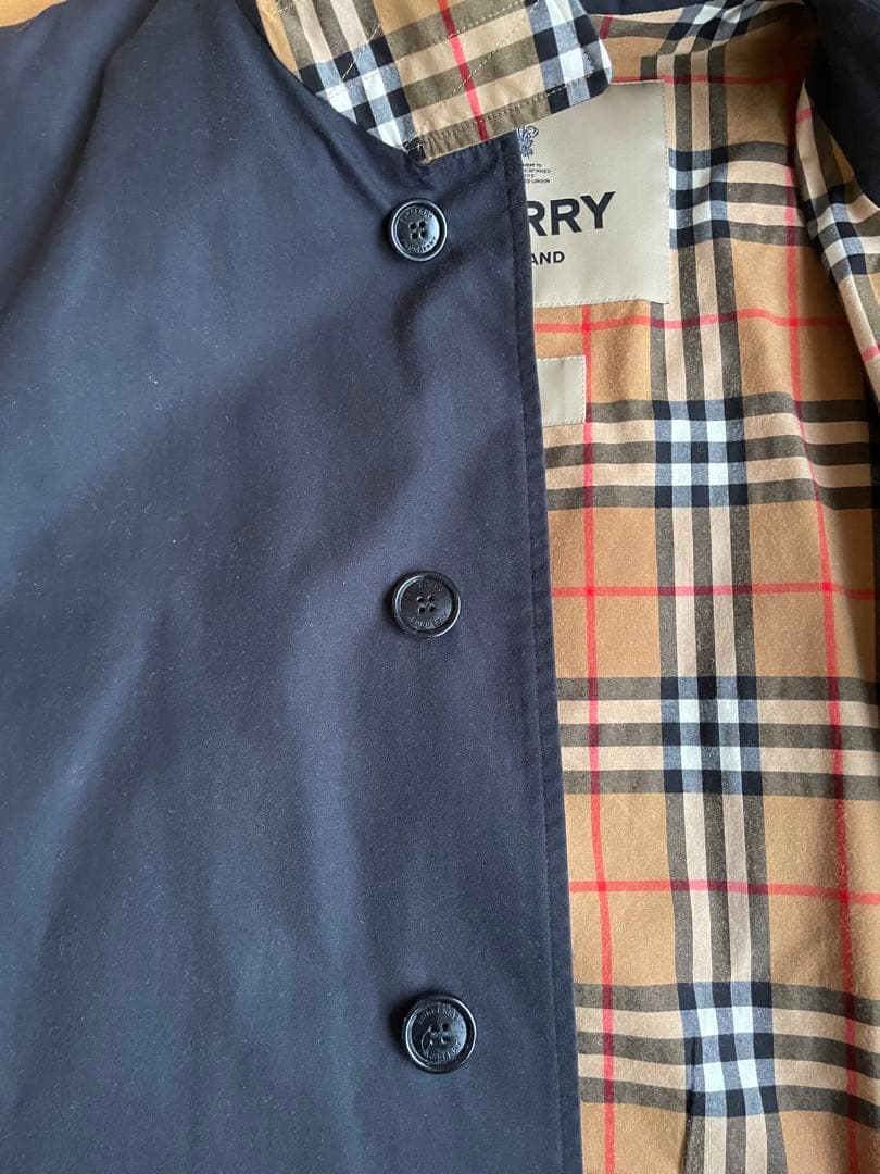 バーバリー THE PIMLICO ステンカラーコート　ネイビー50 XL