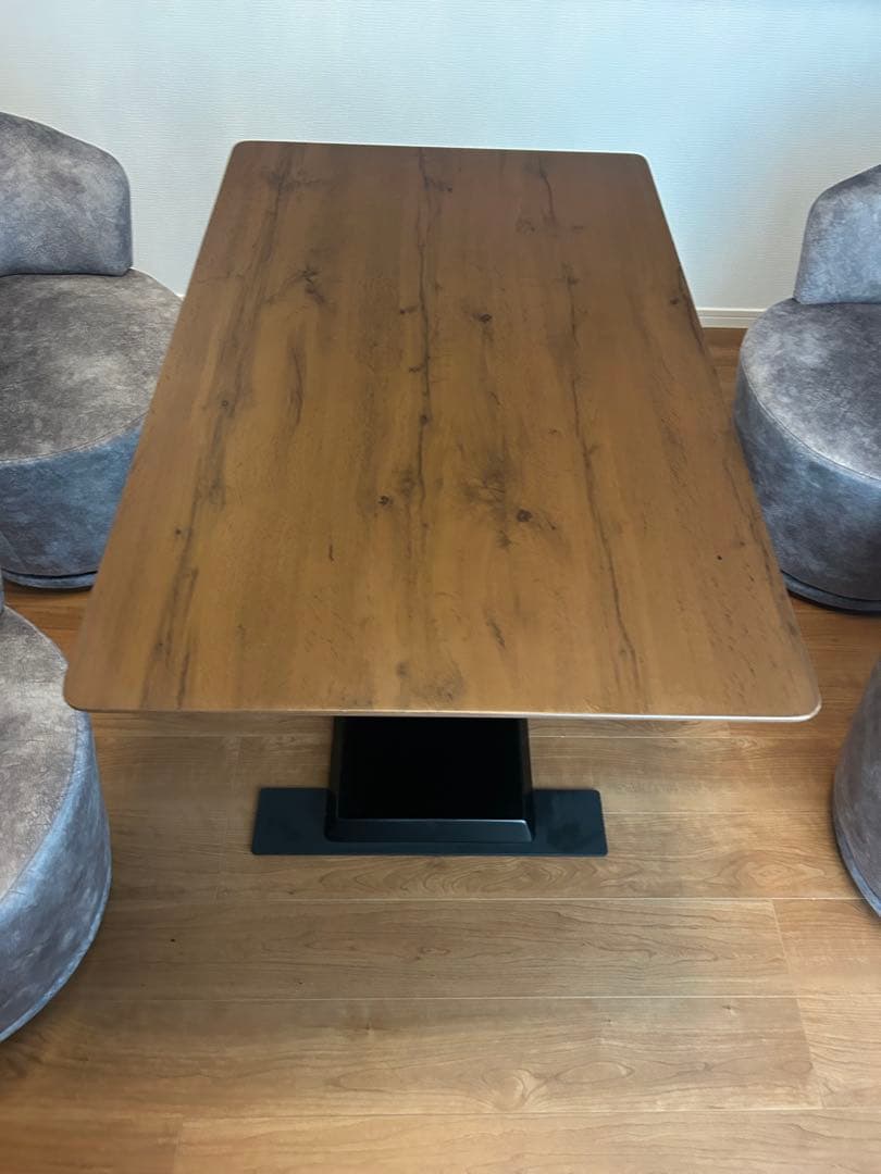 モダン木製テーブル ブラウン 長方形